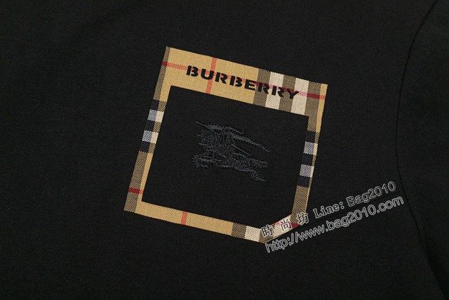 Burberry專櫃巴寶莉2023SS新款刺繡印花T恤 男女同款 tzy2674